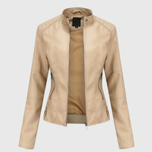 Ida | Damen Kurze Jacke für den Übergang in Beige