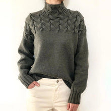 Clara | Damen Kuschel-Rollkragen Pullover zum Schichten in Grau
