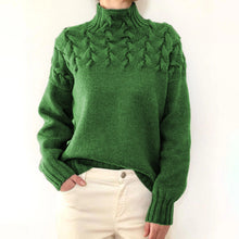Clara | Damen Kuschel-Rollkragen Pullover zum Schichten in Grün