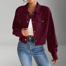 Alina | Damen Lässige Jacke für den Alltag in Rotbraun