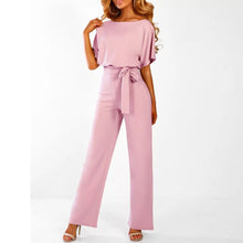 Greta | Damen Lässiger Kurzarm-Jumpsuit-Set für Sommer in Rosa