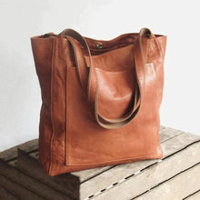 Antonia | Damen Leder Laptoptasche im Klassischen Stil in Braun