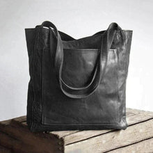 Antonia | Damen Leder Laptoptasche im Klassischen Stil in Schwarz