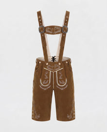 Laura | Damen Lederhose zum Oktoberfest im Trachten-Stil in Braun