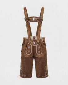 Laura | Damen Lederhose zum Oktoberfest im Trachten-Stil in Dunkelbraun