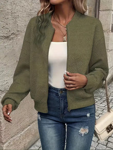 Fiona | Damen Leichte Jacke im Casual-Stil für Sommer in Olivgrün