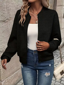 Fiona | Damen Leichte Jacke im Casual-Stil für Sommer in Schwarz