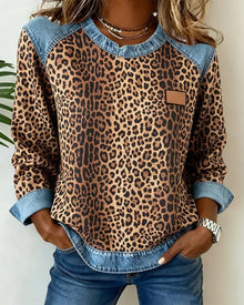 Isabella | Damen Leopard Pullover für Herbst in Braun