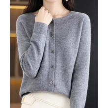 Emma | Damen Lockerer Cardigan für Alltag und Freizeit in Grau
