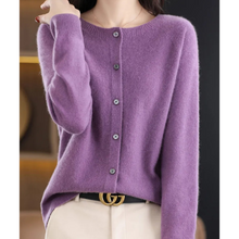 Emma | Damen Lockerer Cardigan für Alltag und Freizeit in Lila