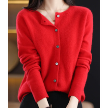Emma | Damen Lockerer Cardigan für Alltag und Freizeit in Rot