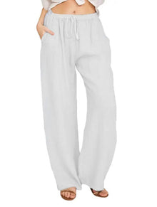 Luisa | Damen Luftige Sommerhosen in Weiß