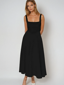 Clara | Damen Midikleid für festliche Anlässe in Schwarz