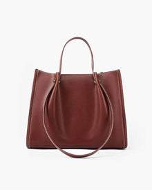 Ella | Damen Minimalistische Vegane Leder Laptoptasche in Braun
