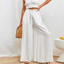 Sophia | Damen Palazzo Hosen in Weiß