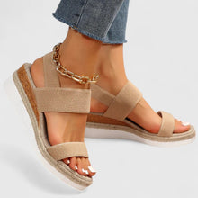 Pauline | Damen Plateau Sandalen für den Sommer in Braun