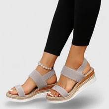 Pauline | Damen Plateau Sandalen für den Sommer in Grau