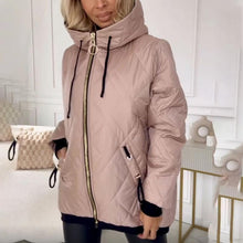 Marie | Damen Praktische Herbst-Jacke mit Kapuze in Rosa