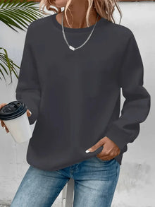 Nina | Damen Pullover bequem geschnitten für den Alltag in Dunkelgrau