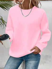 Nina | Damen Pullover bequem geschnitten für den Alltag in Rosa