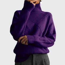 Nele | Damen Pullover mit geometrischem Muster für Herbst in Lila