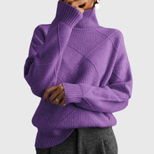 Nele | Damen Pullover mit geometrischem Muster für Herbst in Violett