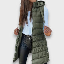 Johanna | Damen Steppjacke mit Kapuze für Herbst in Armeegrün