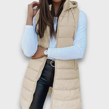 Johanna | Damen Steppjacke mit Kapuze für Herbst in Beige