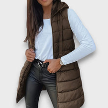 Johanna | Damen Steppjacke mit Kapuze für Herbst in Braun