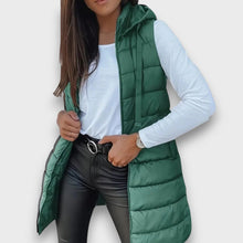 Johanna | Damen Steppjacke mit Kapuze für Herbst in Grün