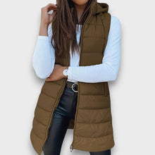 Johanna | Damen Steppjacke mit Kapuze für Herbst in Khaki