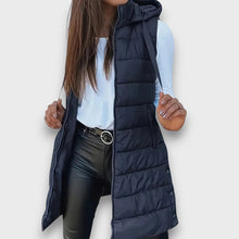 Johanna | Damen Steppjacke mit Kapuze für Herbst in Marineblau