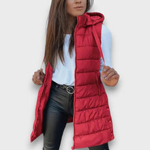 Johanna | Damen Steppjacke mit Kapuze für Herbst in Rot