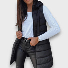 Johanna | Damen Steppjacke mit Kapuze für Herbst in Schwarz