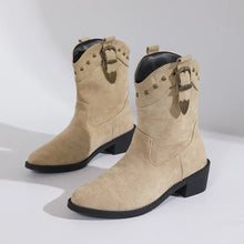 Ella | Damen Stiefel im eleganten Reiter-Stil für Herbst in Beige