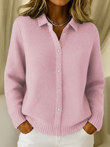 Nele | Damen Strickjacke für den mühelosen Alltag in Rosa