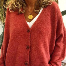 Theresa | Damen Strickweste im zeitlosen Stil in Mandarine-Orange