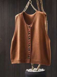 Marlene | Damen Strickweste zum eleganten Kombinieren in Orange