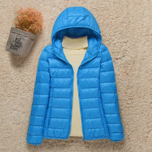 Luisa | Damen Ultraleichte Daunenjacke für Herbst in Hellblau
