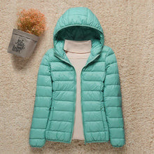 Luisa | Damen Ultraleichte Daunenjacke für Herbst in Türkis