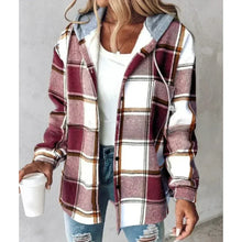 Luisa | Damen Warme Elegante Jacke für Herbst in Dunkelrot