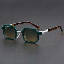 Daphne | Damen Sonnenbrille Octagon Casual in Grün