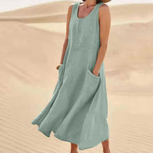 Lena – Sommerkleid aus Leinen für Damen in Hellgrün