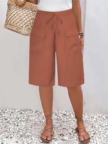 Saar - Kurze Hose mit Elastischem Bund in Orange