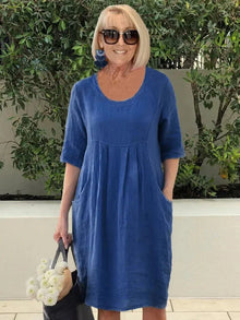 Deborah™ - Schickes Sommerkleid in Dunkelblau