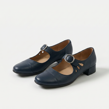 Denisa - Orthopädische Ledersandalen in Blau