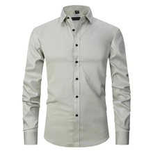 Dieter | Herren Hemd Schlicht Zeitloser Look in Hellgrau