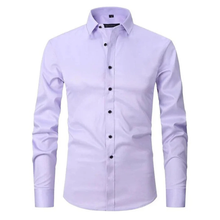 Dieter | Herren Hemd Schlicht Zeitloser Look in Helllila