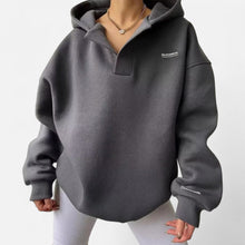 Sweatshirt mit Kragen und Oversize Passform in Grau