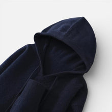 Kaschmir Strick Kapuzenpullover für Damen in Blau